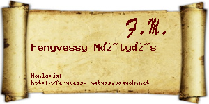Fenyvessy Mátyás névjegykártya